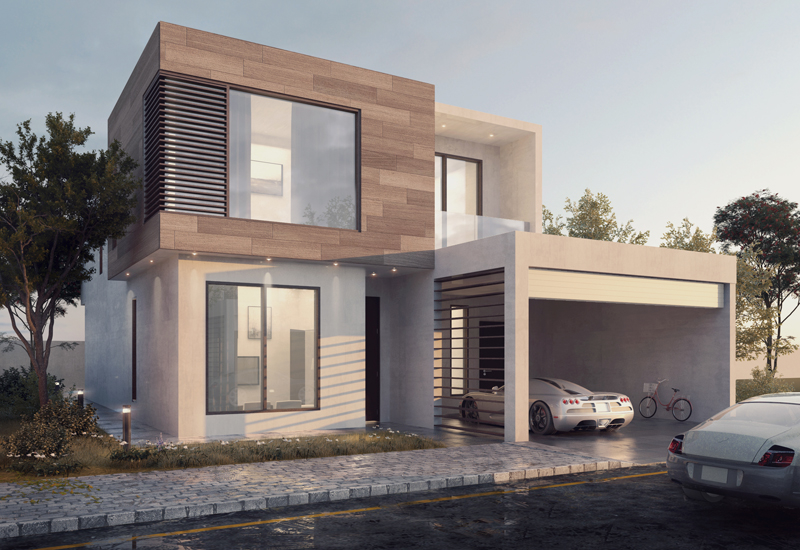 Render of Nasma Residences villa. Render of Nasma Residences villa.