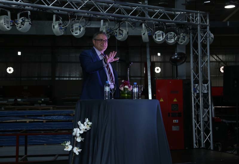Alexander David Bannister, general manager, Norwood Qatar Steel Solutions, addressing the assembly at the new plant inaugural ceremony. Alexander David Bannister, general manager, Norwood Qatar Steel Solutions, addressing the assembly at the new plant inaugural ceremony.