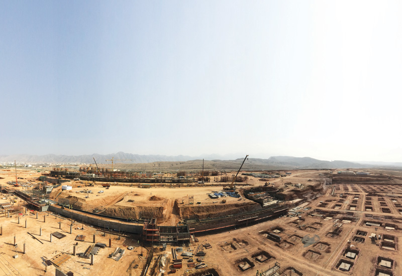 Oman Convention and Exhibition Centre is under construction at Madinat Al Irfan. Oman Convention and Exhibition Centre is under construction at Madinat Al Irfan.