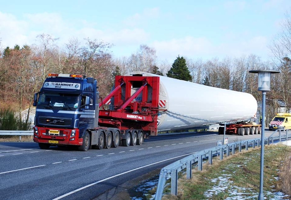 One of the steel mast sections for the Siemens prototype wind turbine. One of the steel mast sections for the Siemens prototype wind turbine.