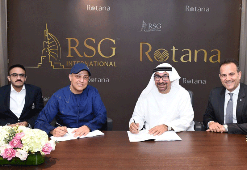 The contract was signed by RSG International and Rotana representatives. The contract was signed by RSG International and Rotana representatives.