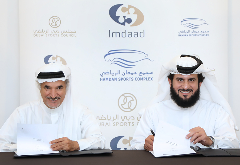 H.E. Saeed Hareb of Dubai Sports Council and Jamal Abdulla Lootah of Imdaad. H.E. Saeed Hareb of Dubai Sports Council and Jamal Abdulla Lootah of Imdaad.