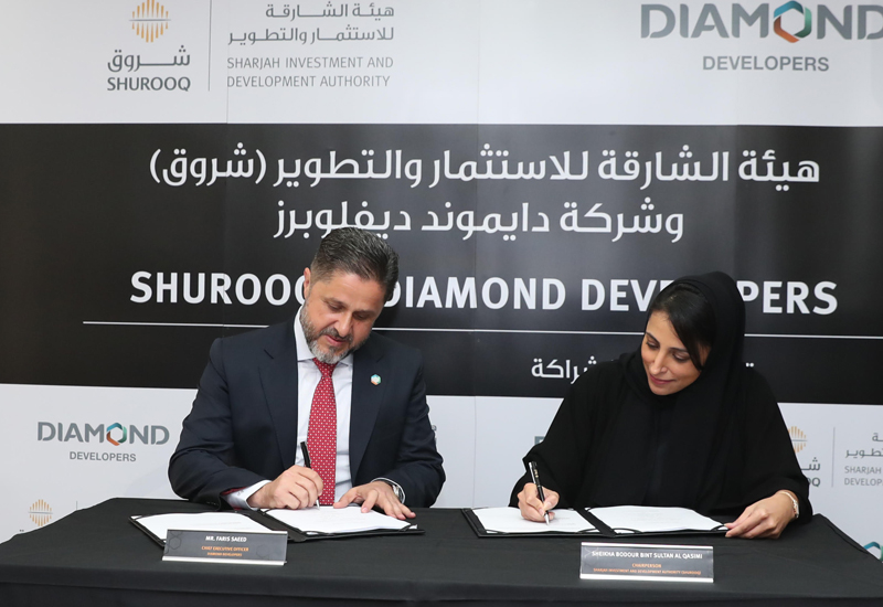Shurooq and Diamond Developers have signed an agreement to develop a mixed-use project in Sharjah. Shurooq and Diamond Developers have signed an agreement to develop a mixed-use project in Sharjah.