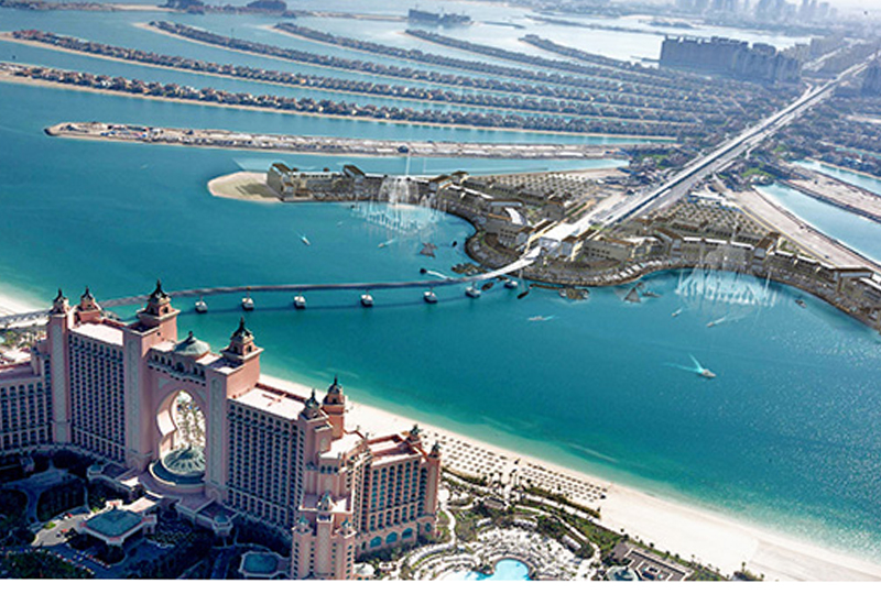 The Point, which will be located across the bay from Atlantis on The Palm, spans 1.4 million sq ft. The Point, which will be located across the bay from Atlantis on The Palm, spans 1.4 million sq ft.