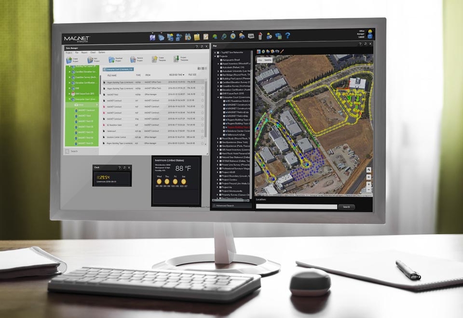 A screenshot of Topcon’s Magnet Enterprise management software. A screenshot of Topcon’s Magnet Enterprise management software.