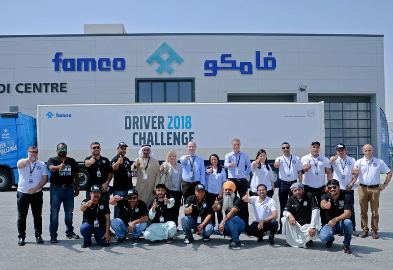Pakistani national Younis Khan (bottom row, third from left) was named Volvo's best truck driver in the UAE at an event hosted by FAMCO. Pakistani national Younis Khan (bottom row, third from left) was named Volvo's best truck driver in the UAE at an event hosted by FAMCO.
