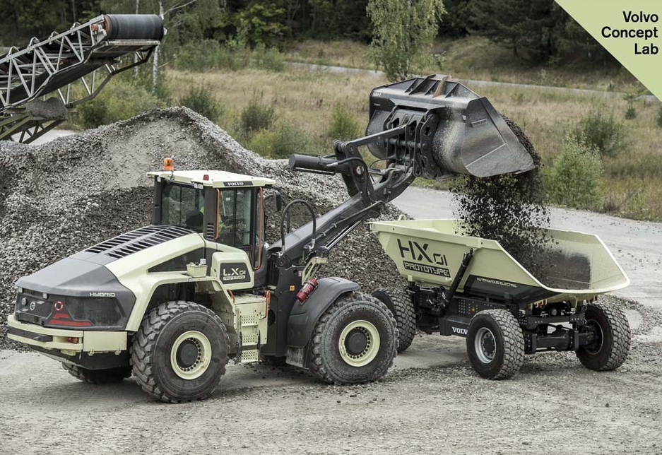The HX1 is a new machine that acts as a driverless autonomous, battery-electric, four-wheeled hauler. The HX1 is a new machine that acts as a driverless autonomous, battery-electric, four-wheeled hauler.