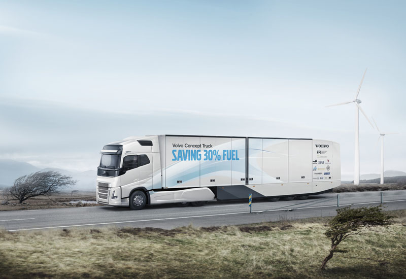 The Volvo Concept Truck is a modified FH 420, equipped with a D13 Euro 6 engine. The Volvo Concept Truck is a modified FH 420, equipped with a D13 Euro 6 engine.