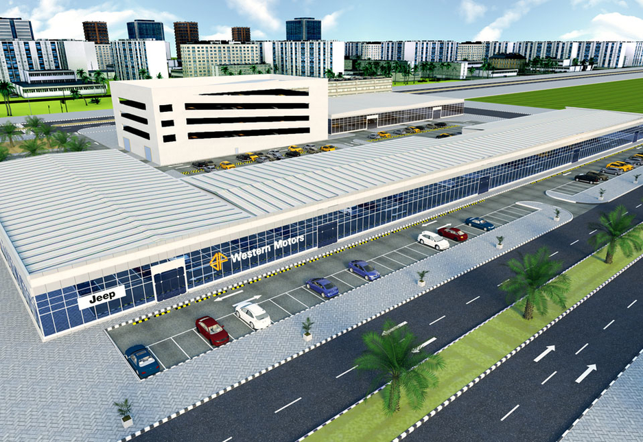 A rendering of the Chrysler Jeep, Mopar and Fiat showroom facility being developed by Western Motors. A rendering of the Chrysler Jeep, Mopar and Fiat showroom facility being developed by Western Motors.