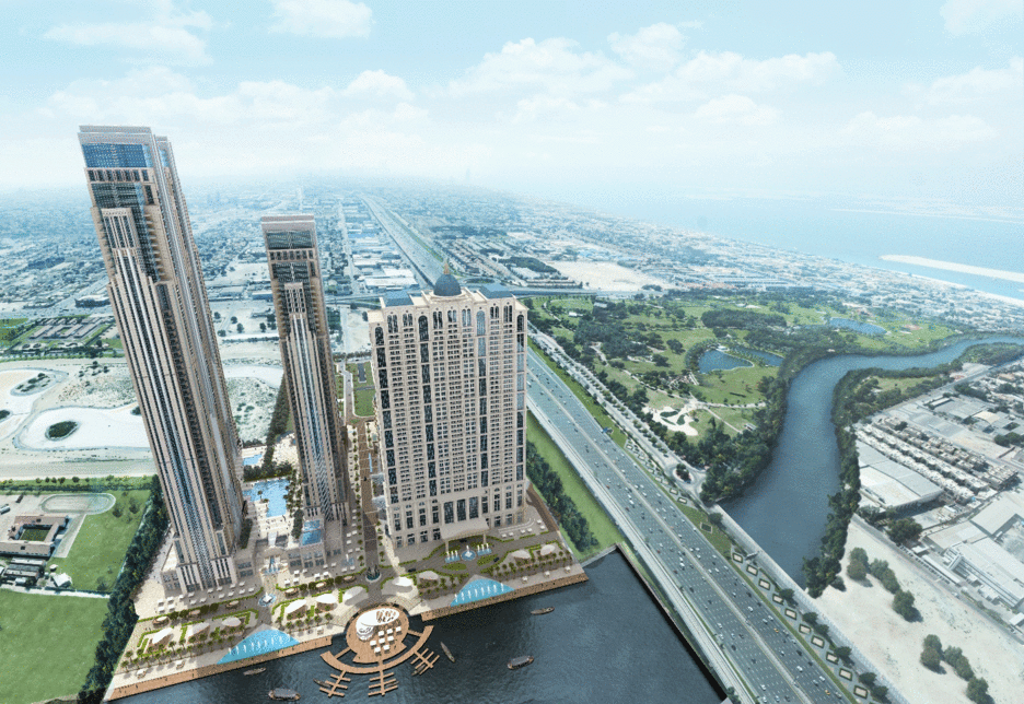 A rendering of Al Habtoor City. A rendering of Al Habtoor City.
