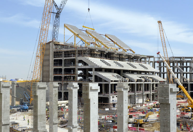 Al Bayt Stadium in Al Khor is witnessing the first installation of its anticipated 60,000 modular seats. Al Bayt Stadium in Al Khor is witnessing the first installation of its anticipated 60,000 modular seats.