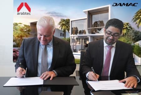 Hamish Tyrwhitt, Group CEO, Arabtec and Mohammed Tahaineh, senior vice president, Commercial, Damac, at the deal signing ceremony. Hamish Tyrwhitt, Group CEO, Arabtec and Mohammed Tahaineh, senior vice president, Commercial, Damac, at the deal signing ceremony.