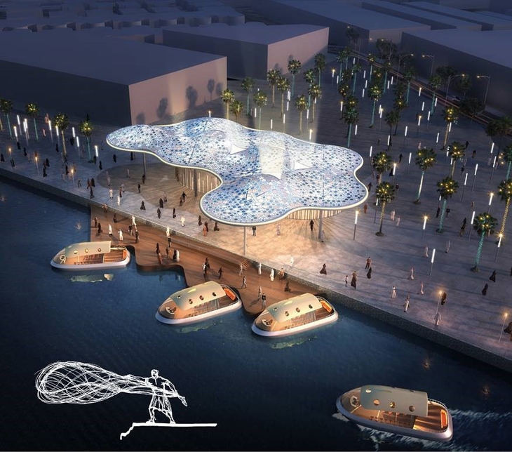 Atkins design concept for the marine transport stations. Atkins design concept for the marine transport stations.