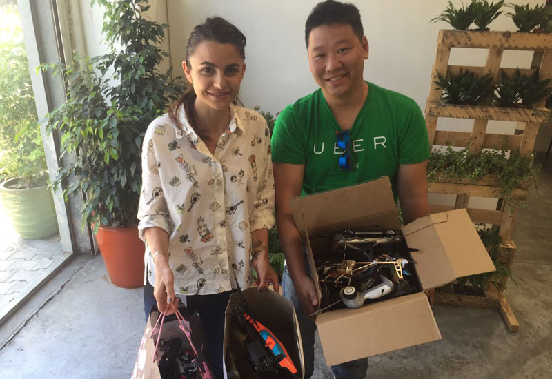 Over the four hour duration, roughly 64kg of electronic waste was collected and disposed of by Uber drivers. Over the four hour duration, roughly 64kg of electronic waste was collected and disposed of by Uber drivers.