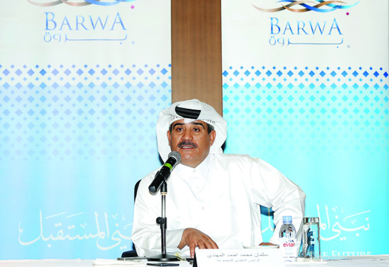 Salman bin Mohammed Al Muhannadi, Group CEO, Barwa, during the press conference at Barwa head office yesterday. (image: The Peninsula) Salman bin Mohammed Al Muhannadi, Group CEO, Barwa, during the press conference at Barwa head office yesterday. (image: The Peninsula)