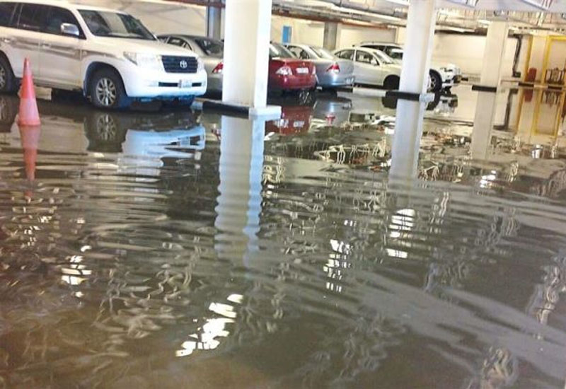 A flooded carpark in a Doha building from last year, clear indication of inadequate drainage within the city. A flooded carpark in a Doha building from last year, clear indication of inadequate drainage within the city.