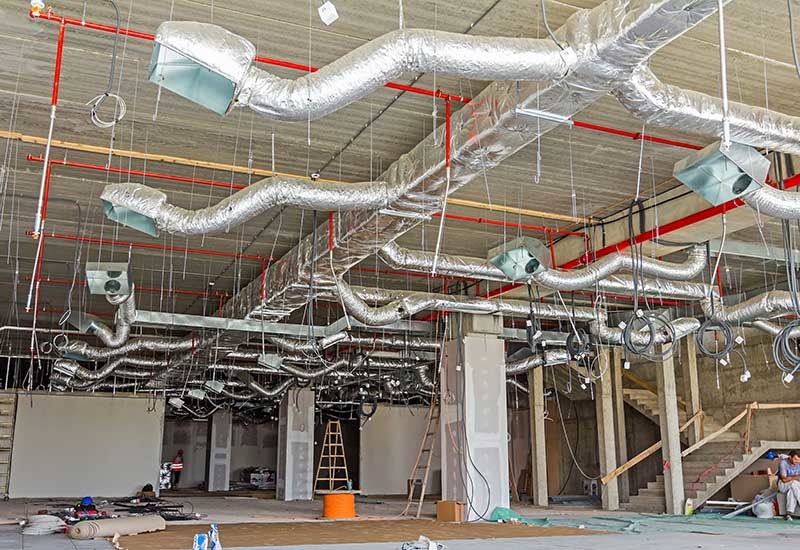 Fiberglass, plastic foam, and stone wool are the major materials used as insulation for HVAC. Fiberglass, plastic foam, and stone wool are the major materials used as insulation for HVAC.