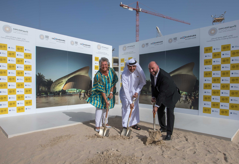 Luxembourg Pavilion ground breaking ceremony. Luxembourg Pavilion ground breaking ceremony.