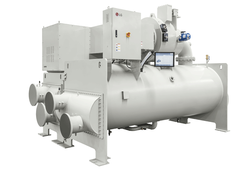 LG's new generation magnetic bearing chiller system. LG's new generation magnetic bearing chiller system.
