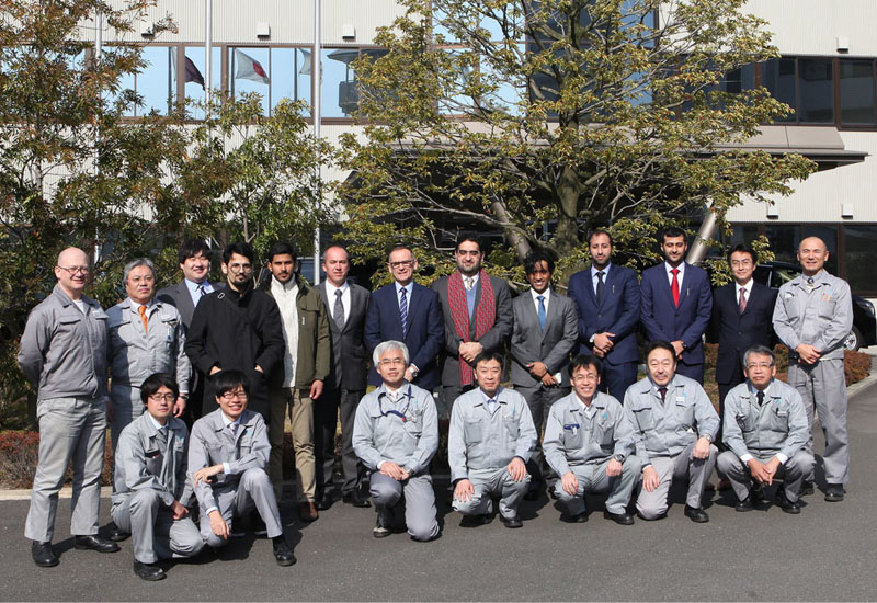 The delegation of Civil Defense engineers sent to Japan on a business tour to observe fire-resistant materials for use on the metro system in Doha. The delegation of Civil Defense engineers sent to Japan on a business tour to observe fire-resistant materials for use on the metro system in Doha.