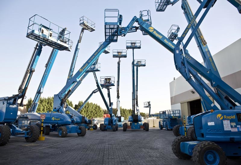 A look at the range of machines on-standby at the Rapid Access depot in Dubai. A look at the range of machines on-standby at the Rapid Access depot in Dubai.