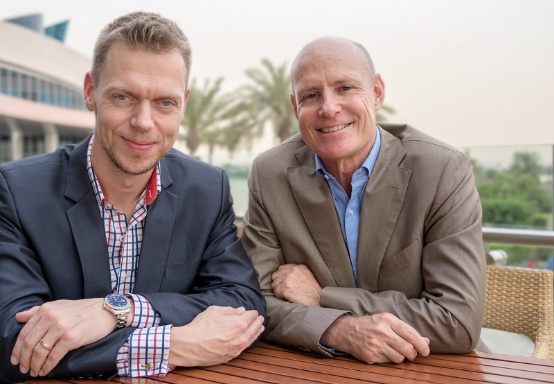 Thomas Edelmann, RoadSafetyUAE with Frederik Bisbjerg, i-Insured. Thomas Edelmann, RoadSafetyUAE with Frederik Bisbjerg, i-Insured.