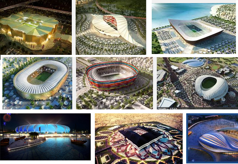 Construction for the World Cup 2022 stadia is well underway. Construction for the World Cup 2022 stadia is well underway.