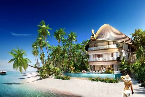 First Swden Island beach villa is approaching completion. First Swden Island beach villa is approaching completion.