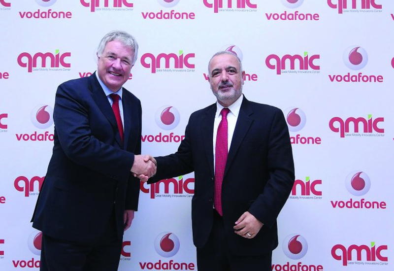 Ian Gray, CEO Vodafone Qatar (left), and Adnan Abu Dayya, CEO, QMIC at the event. (image The Peninsula) Ian Gray, CEO Vodafone Qatar (left), and Adnan Abu Dayya, CEO, QMIC at the event. (image The Peninsula)