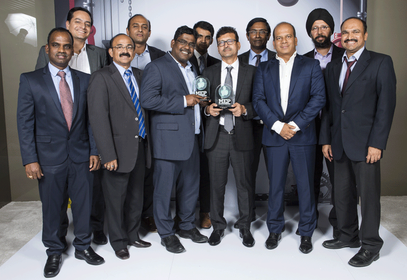 The Voltas team with the awards. The Voltas team with the awards.