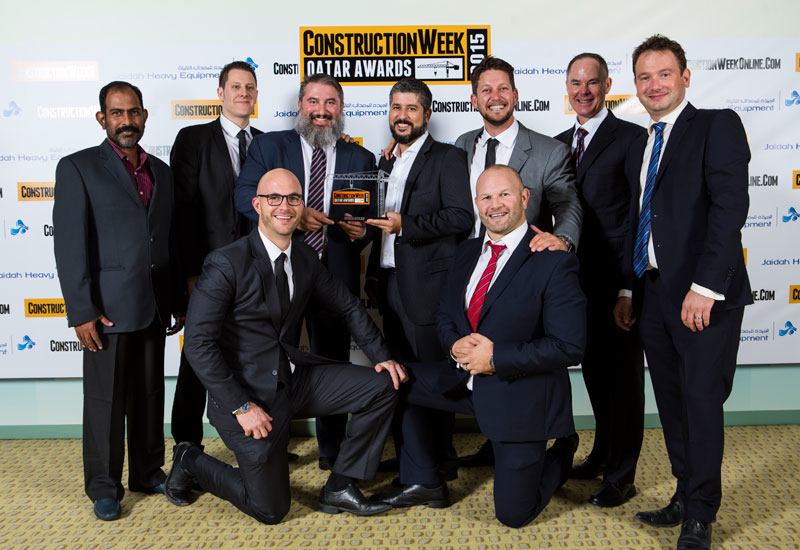 The Brookfield Multiplex Medgulf winning team expressing their joy at their win. The Brookfield Multiplex Medgulf winning team expressing their joy at their win.