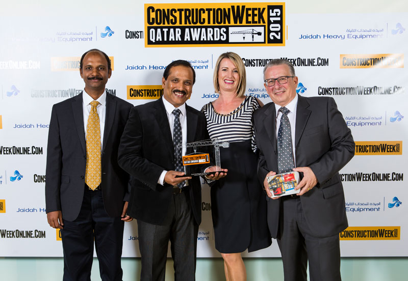 The Arabian MEP Contracting team celebrate their win and proudly display their trophy. The Arabian MEP Contracting team celebrate their win and proudly display their trophy.