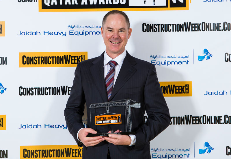 Simon Elleray from Brookfield Multiplex Medgulf beams with his trophy. Simon Elleray from Brookfield Multiplex Medgulf beams with his trophy.