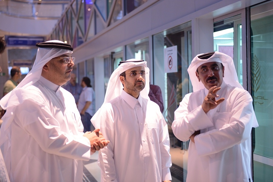 L-R: Qatar Rail CEO Saad Al Muhannadi, MD Eng. Abdulla Abdulaziz Al Subaie and Minister of Transport HE Jassim Saif Ahmed Al Sulaiti. L-R: Qatar Rail CEO Saad Al Muhannadi, MD Eng. Abdulla Abdulaziz Al Subaie and Minister of Transport HE Jassim Saif Ahmed Al Sulaiti.
