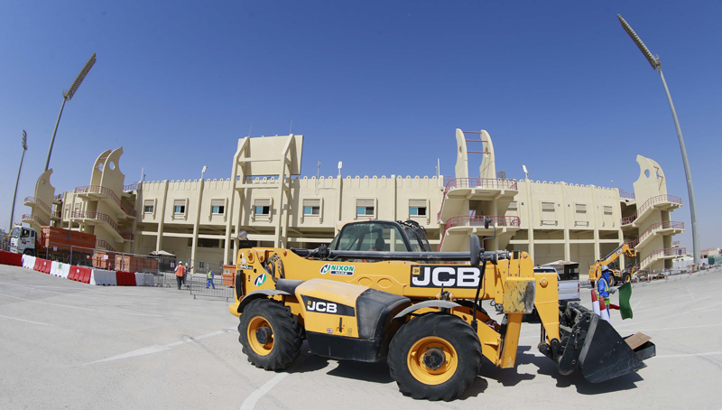 A machine moves in to begin demolition of the existing Al Rayyan stadium A machine moves in to begin demolition of the existing Al Rayyan stadium