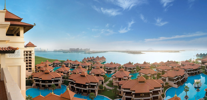 View from the Anantara Dubai Palm Jumeirah Residences. View from the Anantara Dubai Palm Jumeirah Residences.