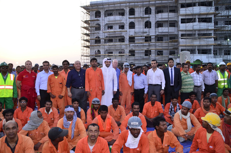 Staff at the Barwa Al Khor Shell Housing Project. Staff at the Barwa Al Khor Shell Housing Project.
