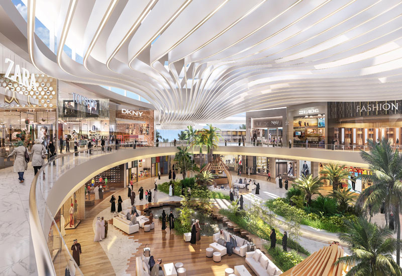 Internal plaza of Asala Holding's Riyadh Park scheme Internal plaza of Asala Holding's Riyadh Park scheme