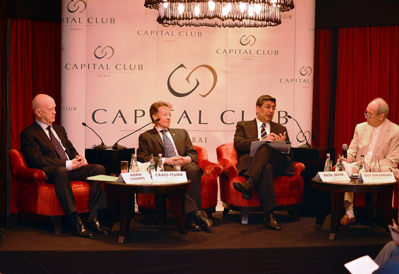 L-R: GGICO Properties CEO Andrew Chamber, JLL MEna head of research Craig Plumb and Enshaa CEO Raza Jafar L-R: GGICO Properties CEO Andrew Chamber, JLL MEna head of research Craig Plumb and Enshaa CEO Raza Jafar