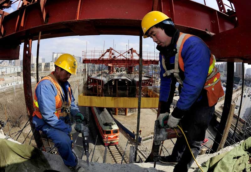 China Railway Group workers China Railway Group workers