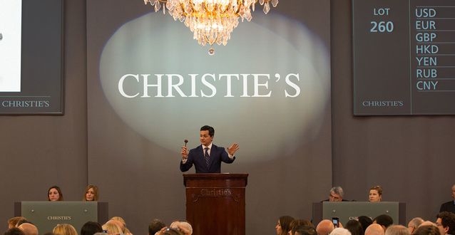 Christie's auction house. Christie's auction house.