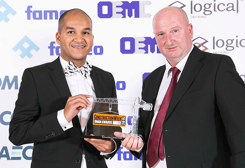 Omar Nuri (left), senior project manager, SSH and Alistair Young, associate direct - operations, SSH, with the trophy. Omar Nuri (left), senior project manager, SSH and Alistair Young, associate direct - operations, SSH, with the trophy.