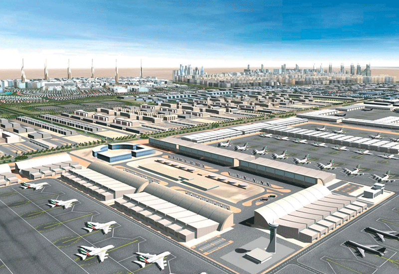 Al Maktoum International Airport will have a capacity of 200mn passengers per year when it is complete. Al Maktoum International Airport will have a capacity of 200mn passengers per year when it is complete.