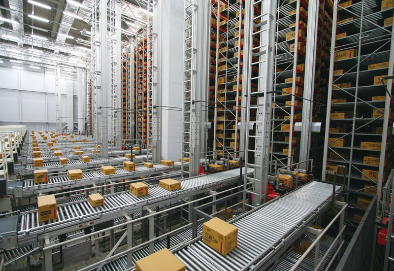 A Daifuku package ASRS in action. A Daifuku package ASRS in action.
