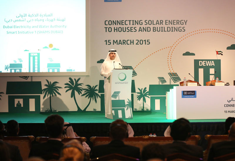 HE Saeed Mohammed Al Tayer, MD & CEO of DEWA, announcing the Shams Dubai initiative HE Saeed Mohammed Al Tayer, MD & CEO of DEWA, announcing the Shams Dubai initiative