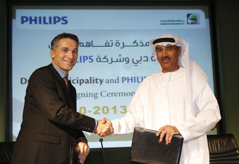 Eric Rondolat, chief executive officer, Philips Lighting, and Eng. Hussain Nasser Lootah, director general of Dubai Municipality Eric Rondolat, chief executive officer, Philips Lighting, and Eng. Hussain Nasser Lootah, director general of Dubai Municipality