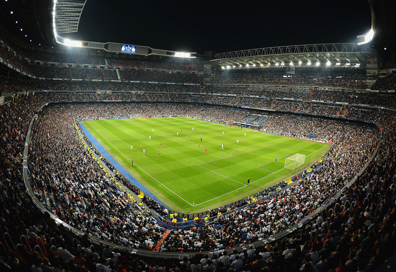Real Madrid's world famous Santiago Bernabéu stadium Real Madrid's world famous Santiago Bernabéu stadium