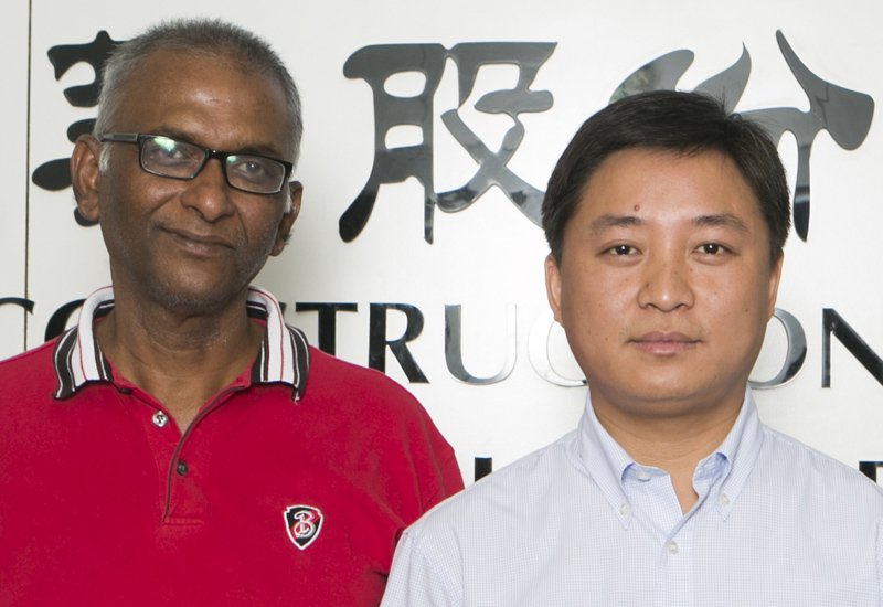 Mohammed Faiz (left) and Chen Zhonghua (right), CSCEC ME. Mohammed Faiz (left) and Chen Zhonghua (right), CSCEC ME.