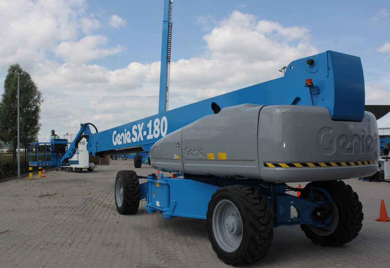 Track-and-trace technology could be made standard on all Genie access platforms of 20m and above. Track-and-trace technology could be made standard on all Genie access platforms of 20m and above.