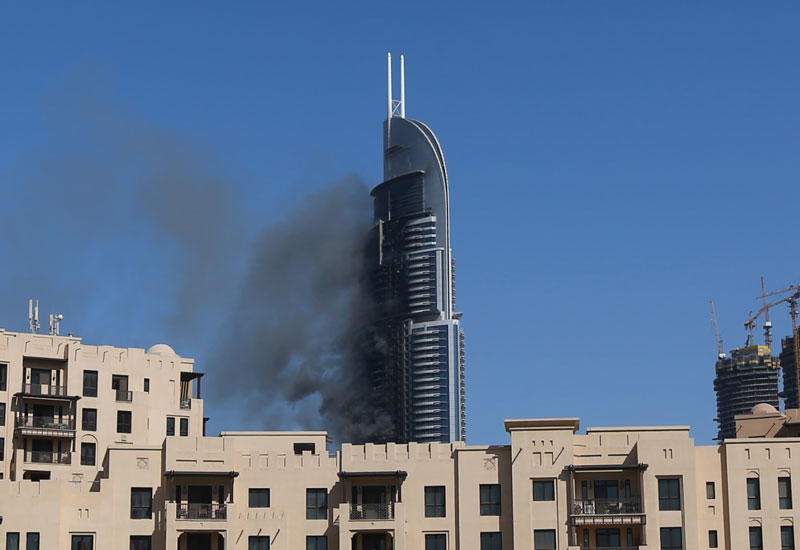 Fire in the tower: The Address Hotel in Downtown Dubai caught fire on 31 December, 2015. Fire in the tower: The Address Hotel in Downtown Dubai caught fire on 31 December, 2015.